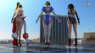 Animation hot dance不知火舞、蒂法和霞的跳舞